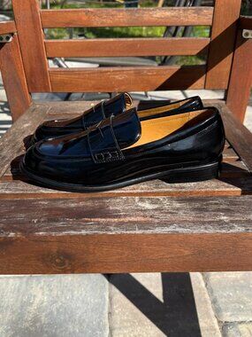 Thursday Boot Company Women’s 12 Dress Penny Loafer Black Leather Slip On NWOB